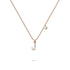 Solid 925 Sterling Silver Initial Crystal Personalised Alphabet Letter Necklace Rose Gold Filled